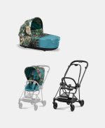 Carucior 2 in 1 Landou MIOS Lux WE THE BEST BLUE | mid turquoise + Cadru Carucior pentru Copii Mios Matt Black + Parte Sport Carucior MIOS WE THE BEST BLUE | mid turquoise Cybex Fashion - imagine 2