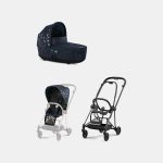 Carucior 2 in 1 Landou MIOS Lux Jewels of Nature | dark blue + Cadru Carucior pentru Copii Mios Matt Black + Parte Sport Carucior MIOS Jewels of Nature | Dark Blue Cybex Fashion