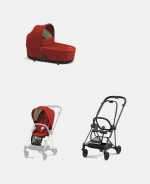 Carucior 2 in 1 : Cadru Carucior pentru Copii Mios Matt Black + Landou Mios Lux Autumn Gold + Parte Sport Carucior MIOS Autumn Gold Cybex Platinum - imagine 2