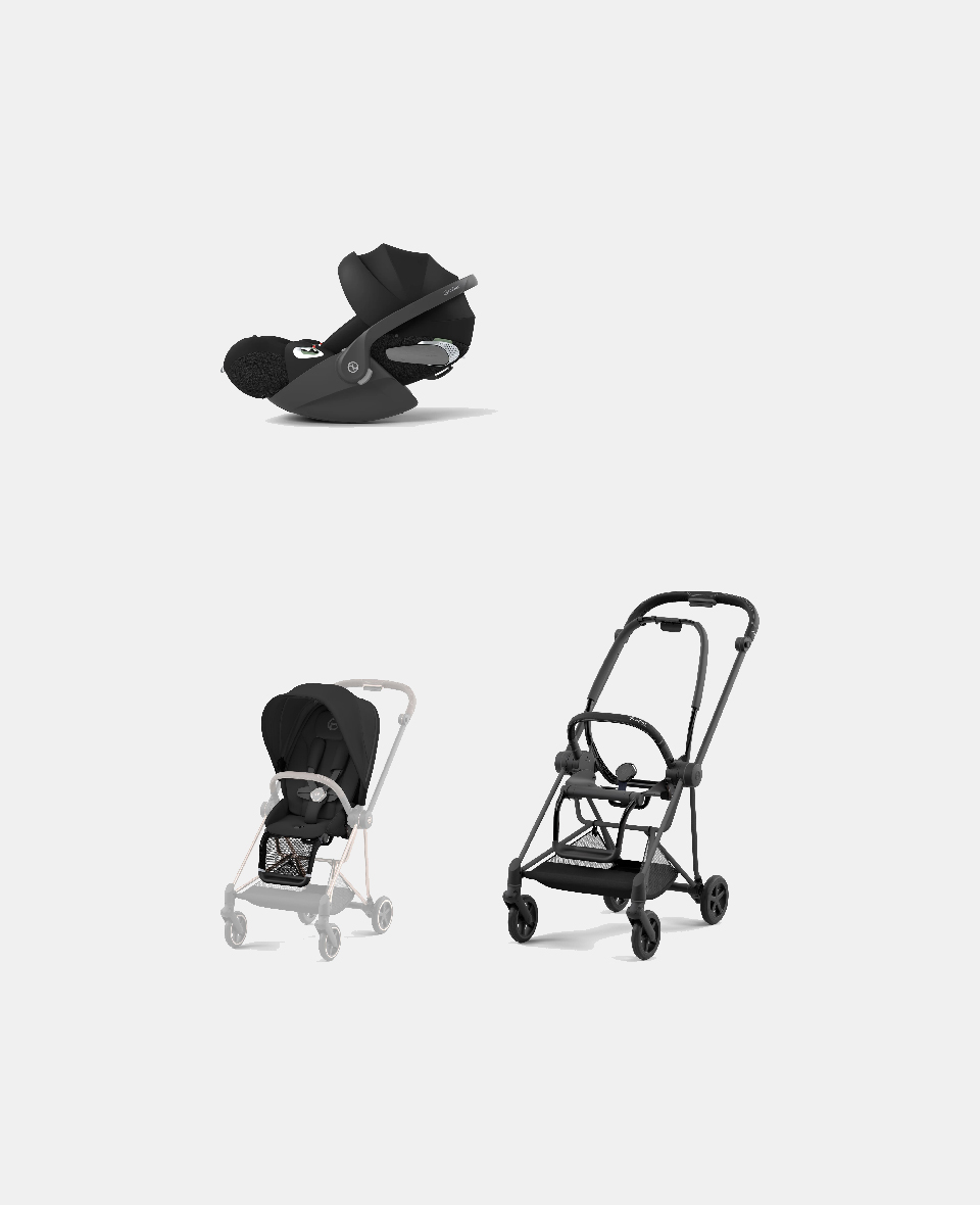521002519-523000865-523000220.jpg Carucior 2 in 1 : Cadru Carucior pentru Copii Mios Matt Black + Parte Sport Carucior MIOS Sepia Black + Scoică Auto pentru Copii Cloud T i-Size Comfort Sephia Black Cybex Platinum - imagine 1