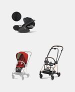Carucior 2 in 1 Cadru Carucior pentru Copii Mios Rosegold + Parte Sport Carucior MIOS Autumn Gold + Scoică Auto pentru Copii Cloud T i-Size Plus Sephia Black Cybex Platinum - imagine 2