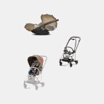 Carucior 2 in 1 Parte Sport Carucior MIOS One Love | multicolor + Cadru Carucior pentru Copii Mios Rosegold + Scoica Auto CLOUD T I-SIZE One Love | multicolor Cybex Platinum