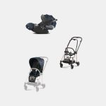 Carucior 2 in 1 Parte Sport Carucior MIOS Jewels of Nature | Dark Blue + Cadru Carucior pentru Copii Mios Rosegold + Scoica Auto CLOUD T I-SIZE Jewels of Nature | dark blue Cybex Platinum