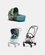 Carucior 2 in 1 Landou MIOS Lux WE THE BEST BLUE | mid turquoise + Cadru Carucior pentru Copii Mios Rosegold + Parte Sport Carucior MIOS WE THE BEST BLUE | mid turquoise Cybex Fashion - imagine 2