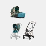 Carucior 2 in 1 Landou MIOS Lux WE THE BEST BLUE | mid turquoise + Cadru Carucior pentru Copii Mios Rosegold + Parte Sport Carucior MIOS WE THE BEST BLUE | mid turquoise Cybex Fashion