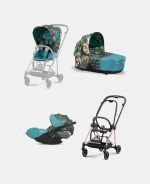 Carucior 3 in 1 Landou MIOS Lux WE THE BEST BLUE | mid turquoise + Cadru Carucior pentru Copii Mios Rosegold + Scoica Auto CLOUD T I-SIZE WE THE BEST BLUE | mid turquoise + Parte Sport Carucior MIOS WE THE BEST BLUE | mid turquoise Cybex Fashion - imagine 2