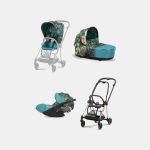Carucior 3 in 1 Landou MIOS Lux WE THE BEST BLUE | mid turquoise + Cadru Carucior pentru Copii Mios Rosegold + Scoica Auto CLOUD T I-SIZE WE THE BEST BLUE | mid turquoise + Parte Sport Carucior MIOS WE THE BEST BLUE | mid turquoise Cybex Fashion