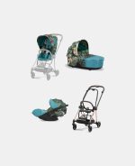 Carucior 3 in 1 Landou MIOS Lux WE THE BEST BLUE | mid turquoise + Cadru Carucior pentru Copii Mios Rosegold + Scoica Auto CLOUD T I-SIZE WE THE BEST BLUE | mid turquoise + Parte Sport Carucior MIOS WE THE BEST BLUE | mid turquoise Cybex Fashion