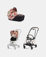 Carucior 2 in 1 Landou MIOS Lux Spring Blossom Light | light beige + Cadru Carucior pentru Copii Mios Rosegold + Parte Sport Carucior MIOS Spring Blossom Light | light beige Cybex Fashion - imagine 2