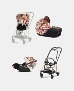 Carucior 3 in 1 Landou MIOS Lux Spring Blossom Light | light beige + Cadru Carucior pentru Copii Mios Rosegold + Scoica Auto CLOUD T I-SIZE Spring Blossom Light | light beige + Parte Sport Carucior MIOS Spring Blossom Light | light beige Cybex Fashion - imagine 2