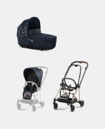 Carucior 2 in 1 Landou MIOS Lux Jewels of Nature | dark blue + Cadru Carucior pentru Copii Mios Rosegold + Parte Sport Carucior MIOS Jewels of Nature | Dark Blue Cybex Fashion - imagine 2
