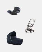 Carucior 2 in 1 Landou MIOS Lux Jewels of Nature | dark blue + Cadru Carucior pentru Copii Mios Rosegold + Scoica Auto CLOUD T I-SIZE Jewels of Nature | dark blue Cybex Platinum - imagine 2
