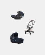 Carucior 2 in 1 Landou MIOS Lux Jewels of Nature | dark blue + Cadru Carucior pentru Copii Mios Rosegold + Scoica Auto CLOUD T I-SIZE Jewels of Nature | dark blue Cybex Platinum