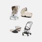 Carucior 3 in 1 Landou MIOS Lux SIMPLY FLOWERS BEIGE | mid beige + Cadru Carucior pentru Copii Mios Rosegold + Scoica Auto CLOUD T I-SIZE SIMPLY FLOWERS BEIGE | mid beige + Parte Sport Carucior MIOS SIMPLY FLOWERS BEIGE | mid beige Cybex Fashion