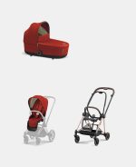 Carucior 2 in 1 : Cadru Carucior pentru Copii Mios Rosegold + Landou Mios Lux Autumn Gold + Parte Sport Carucior MIOS Autumn Gold Cybex Platinum - imagine 2