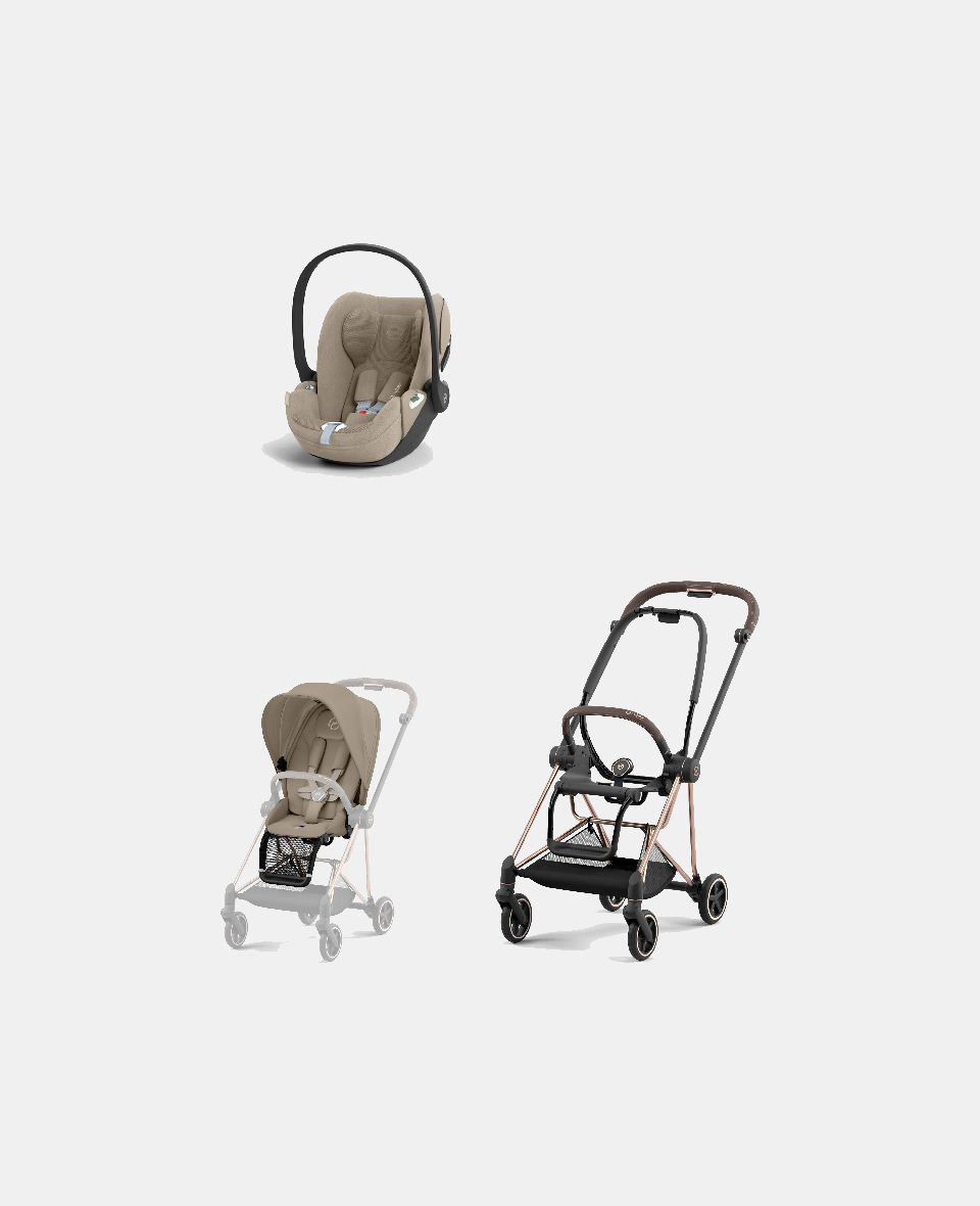521002525-523001281-523001302.jpg Carucior 2 in 1: Cadru Carucior pentru Copii Mios Rosegold + Parte Sport Carucior MIOS Cozy Beige Cybex Platinum Cadru Carucior pentru Copii Mios Rosegold + Scoică Auto pentru Copii Cloud T i-Size Plus Cozy Beige Cybex Platinum - imagine 1