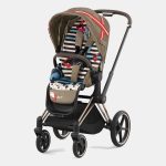 Parte Sport Carucior Priam Design Collaborations One Love + Cadru Carucior pentru Copii Priam Chrome Black Cybex Platinum