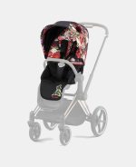 Parte Sport Carucior Priam Fashion Collections Spring Blossom Dark Black Cybex Platinum - imagine 2