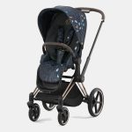 Carucior Sport Priam: Parte Sport Carucior Priam Fashion Collections Jewels of Nature + Cadru Carucior pentru Copii Priam Matt Black Cybex Platinum