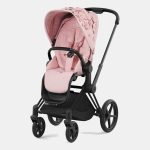 Carucior Sport Priam: Parte Sport Carucior Priam Fashion Collections Pale Blush + Cadru Carucior pentru Copii Priam Rosegold Cybex Platinum