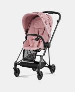 Carucior 2 in 1 Landou MIOS Lux SIMPLY FLOWERS PINK | light pink + Cadru Carucior pentru Copii Mios Chrome Black + Parte Sport Carucior MIOS SIMPLY FLOWERS PINK | light pink Cybex Fashion - imagine 4