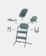 Scaun de masă pentru copii Cybex Gold Lemo set 4 în 1 Stone Blue / Mid Blue - imagine 2