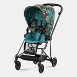Parte Sport Carucior MIOS WE THE BEST BLUE | mid turquoise + Cadru Carucior pentru Copii Mios Chrome Brown Cybex Platinum