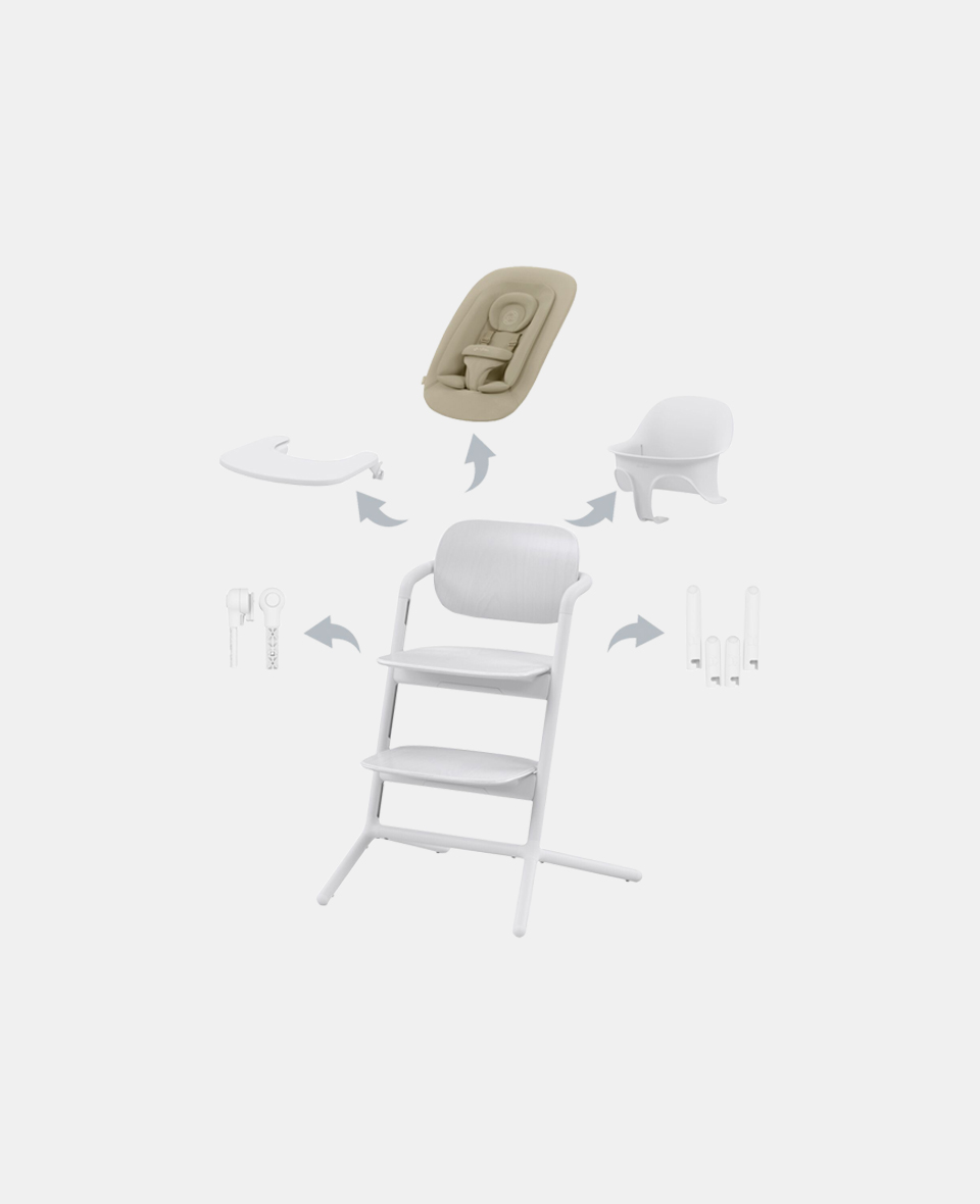 521004829.jpg Scaun de masă pentru copii Cybex Gold Lemo set 4 în 1 ABTSHE All White - imagine 1