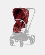 Carucior 2 in 1 Landou PRIAM Lux Rosenrot Red | dark red + Cadru Carucior pentru Copii Priam Matt Black + Parte Sport Carucior PRIAM Rosenrot Red | dark red Cybex Fashion - imagine 18