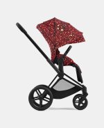 Carucior 2 in 1 Landou PRIAM Lux Rosenrot Red | dark red + Cadru Carucior pentru Copii Priam Matt Black + Parte Sport Carucior PRIAM Rosenrot Red | dark red Cybex Fashion - imagine 21