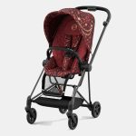 Parte Sport Carucior MIOS Rosenrot Red | dark red + Cadru Carucior pentru Copii Mios Chrome Brown Cybex Platinum