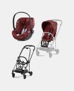Carucior 2 in 1 Parte Sport Carucior MIOS Rosenrot Red | dark red + Cadru Carucior pentru Copii Mios Matt Black + Scoica Auto CLOUD T I-SIZE Rosenrot Red | dark red Cybex Platinum - imagine 2