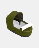 Carucior Nou Nascut Mios: Cadru Carucior pentru Copii Mios Chrome Black + Landou Mios Lux Khaki Green Cybex Platinum - imagine 5