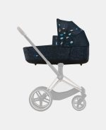 Carucior 2 in 1 Landou Priam Lux pentru căruciorul Priam Fashion Collections Jewels of Nature | dark blue + Cadru Carucior pentru Copii Priam Chrome Black + Parte Sport Carucior Priam Fashion Collections Jewels of Nature Dark Blue Cybex Fashion - imagine 15