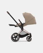 Carucior 2 in 1 Cadru Cărucior pentru Copii e-Priam Rosegold + Landou PRIAM Lux Cozy Beige + Parte Sport Carucior Priam Cozy Beige Cybex Platinum - imagine 15