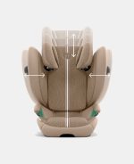 Scaun Auto pentru Copii Solution G2 I-Fix Almond Beige Plus Cybex Gold - imagine 6