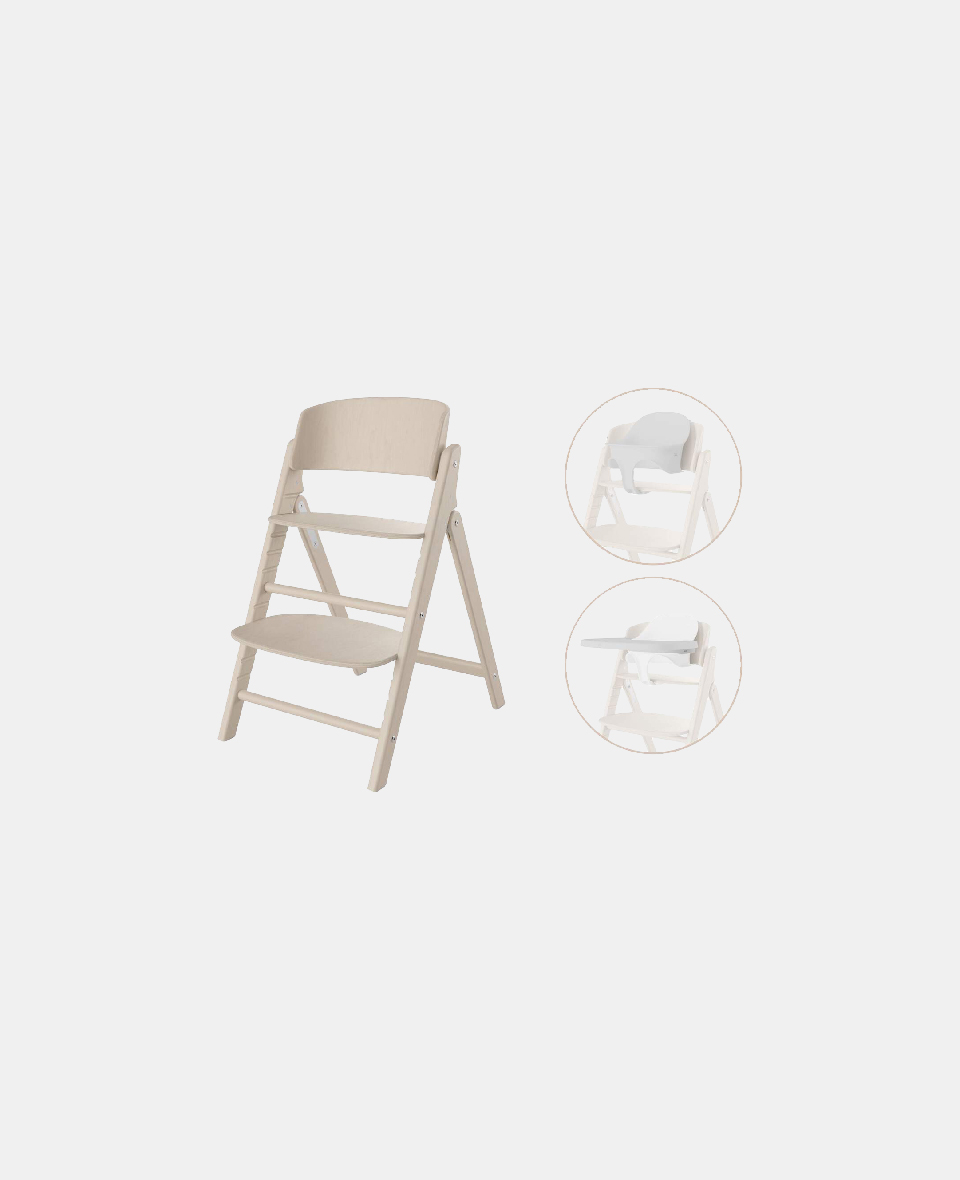 524000821.jpg Scaun de masa bebe Inalt 3 in 1 Click & Fold All Natural Cybex Gold - imagine 1