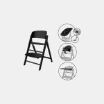 Scaun de masa bebe Inalt 4 in 1 Click & Fold Stunning Black Cybex Gold