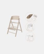 Scaun de masa bebe Inalt 4 in 1 Click & Fold All Natural | light natural Cybex Gold - imagine 2