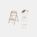 Scaun de masa bebe Inalt 4 in 1 Click & Fold All Natural | light natural Cybex Gold