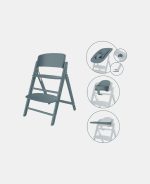 Scaun de masa bebe Inalt 4 in 1 Click & Fold Stone Blue | mid blue Cybex Gold - imagine 2