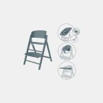 Scaun de masa bebe Inalt 4 in 1 Click & Fold Stone Blue | mid blue Cybex Gold