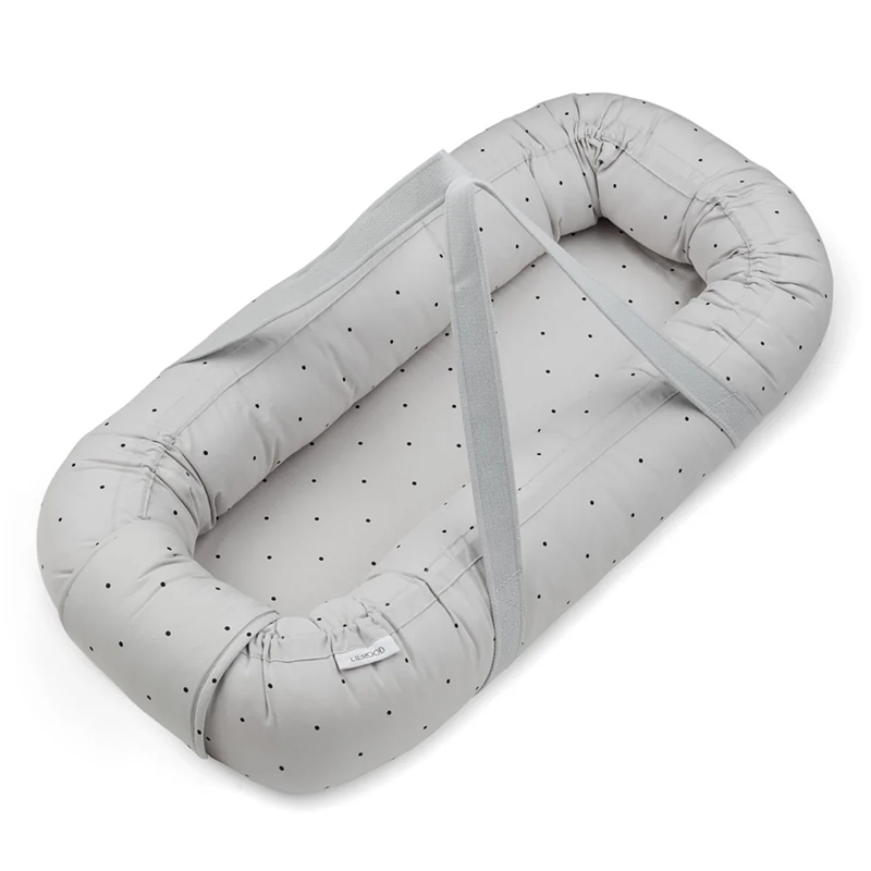 5713370008013.jpg Babynest din bumbac organic - Classic dot grey - Liewood - imagine 1
