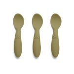 Set de lingurițe din silicon Ella - Olive Green