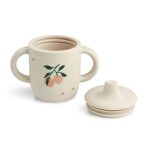 Cană cu cioc din silicon - Peach / Sea shell mix - Liewood - imagine 2