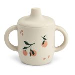 Cană cu cioc din silicon - Peach / Sea shell mix - Liewood