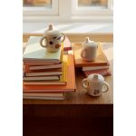 Cană cu cioc din silicon - Peach / Sea shell mix - Liewood - imagine 4