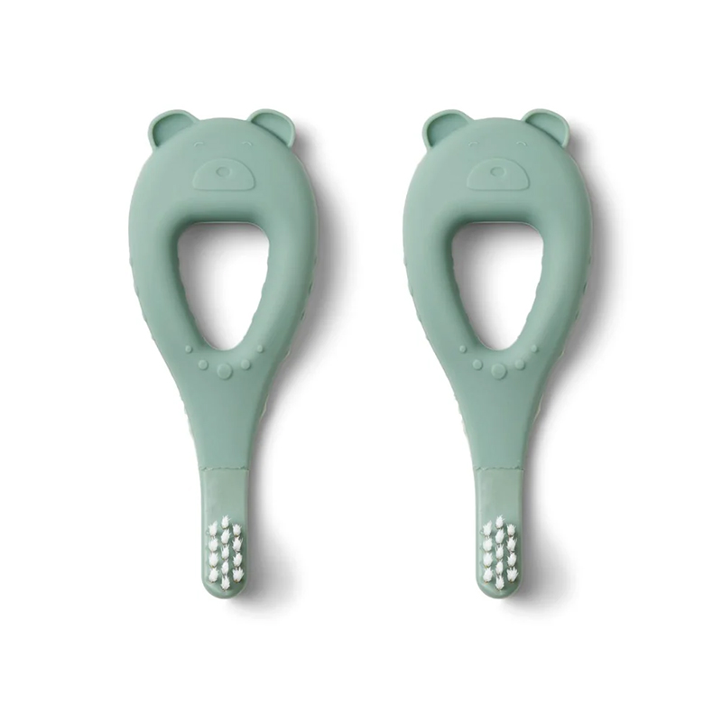 5715493132484.jpg Periuțe de dinți din silicon set 2 bucăți - Janelle Bear - Peppermint - Liewood - imagine 1