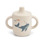 Cană cu cioc din silicon - Sea creature / Sandy - Liewood