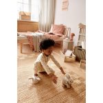 Salopetă din bumbac organic Birk - Peach mini / Sea shell - Liewood - imagine 3